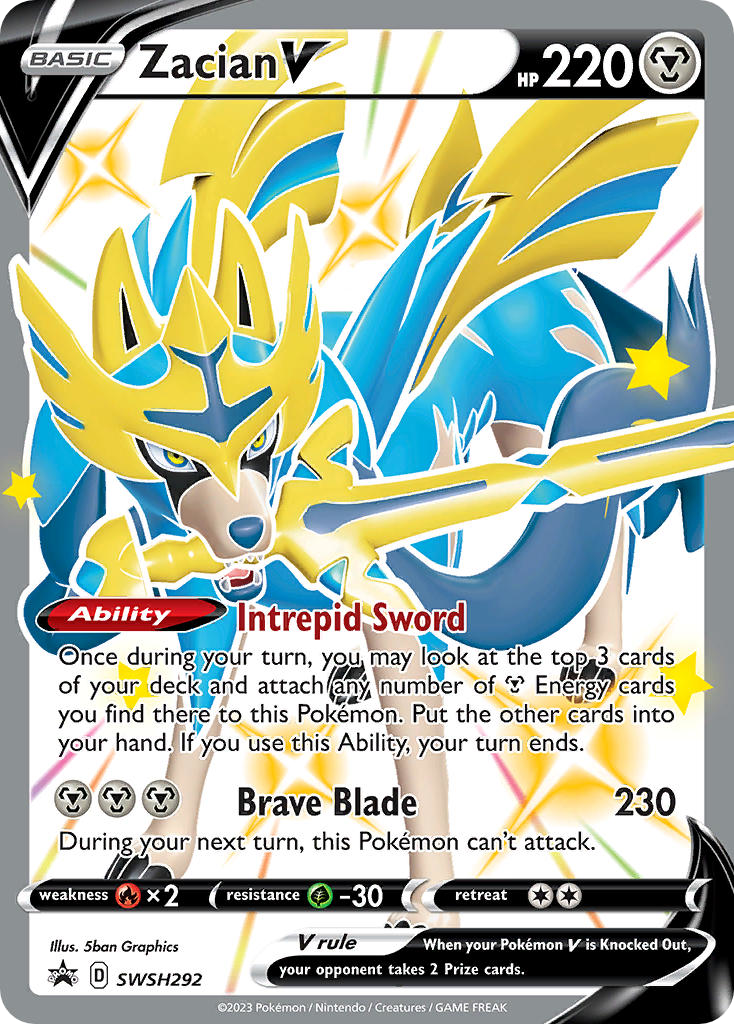 Zacian V (SWSH 292) – SWSH Black Star Promos – Normal