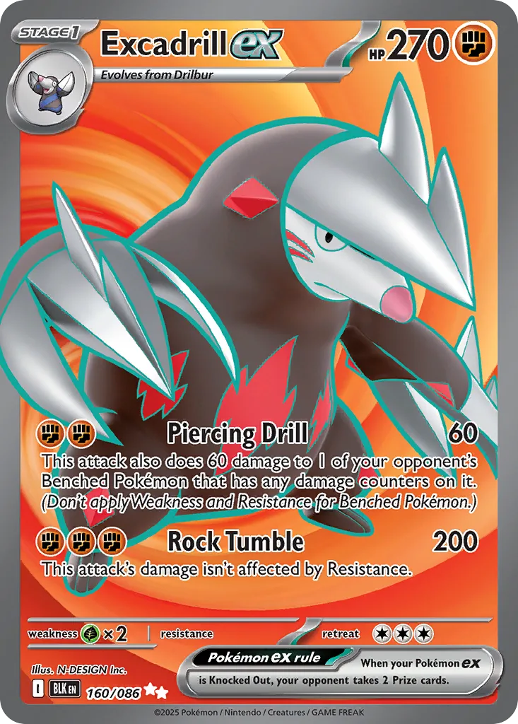 Excadrill ex (BLK 160) – Black Bolt – Normal