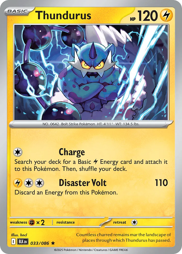 Thundurus - HOLO (BLK 033) – Black Bolt – Normal