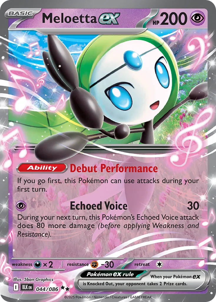 Meloetta ex (BLK 044) – Black Bolt – Normal