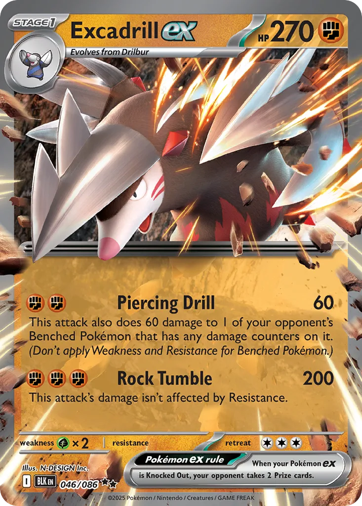 Excadrill ex (BLK 046) – Black Bolt – Normal