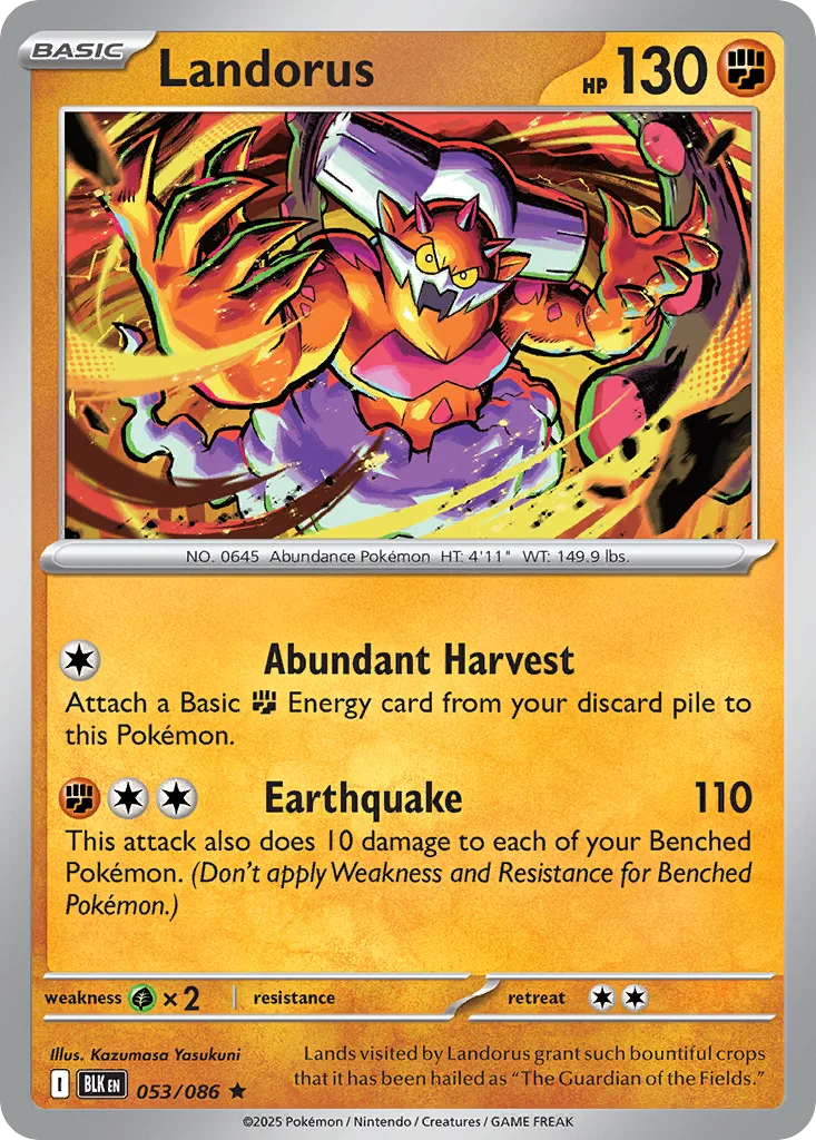 Landorus - HOLO (BLK 053) – Black Bolt – Normal