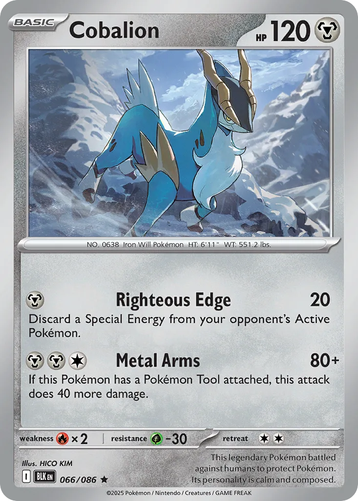Cobalion - HOLO (BLK 066) – Black Bolt – Normal
