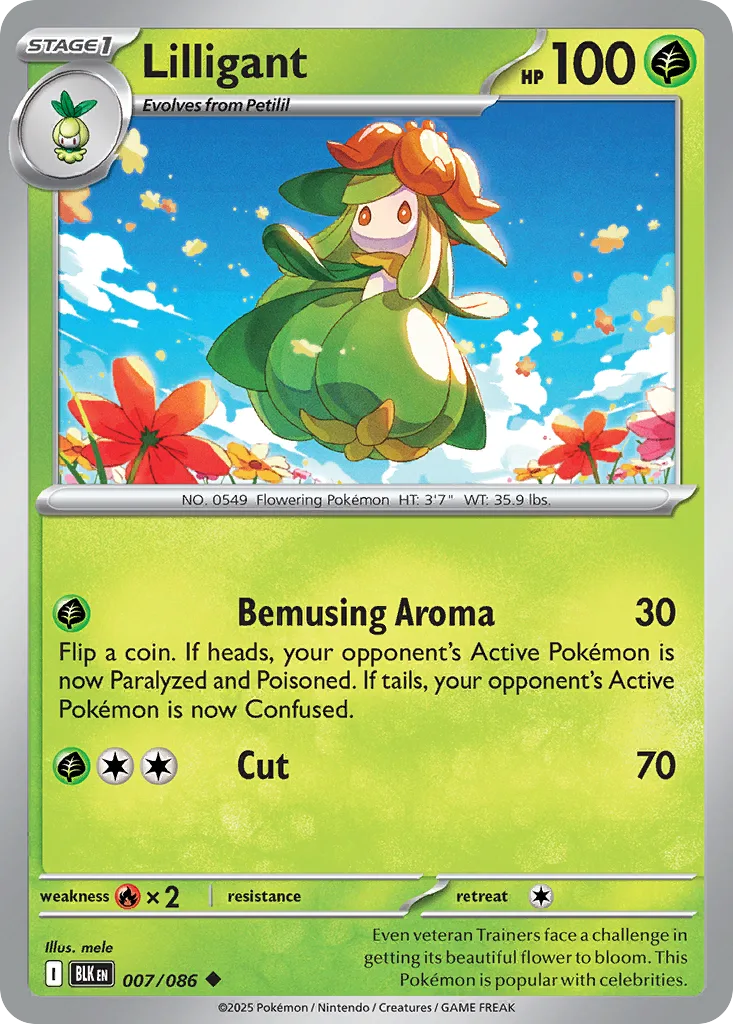 Lilligant (BLK 007) – Black Bolt – Normal