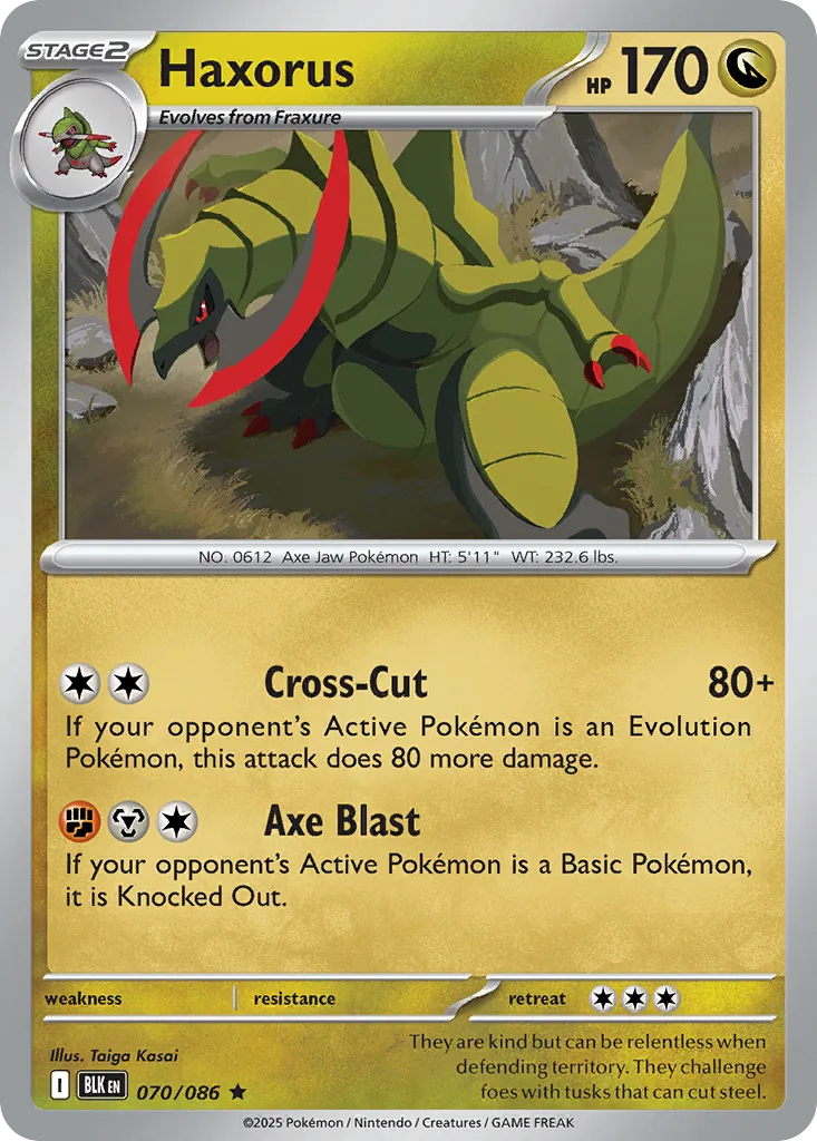 Haxorus - HOLO (BLK 070) – Black Bolt – Normal