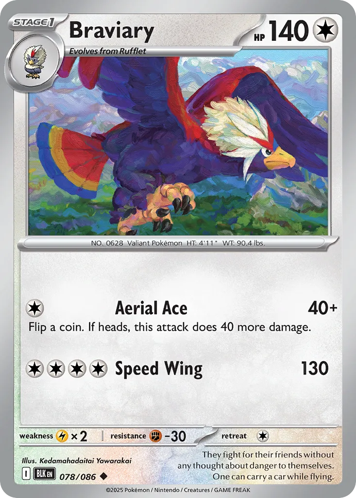 Braviary (BLK 078) – Black Bolt – Normal
